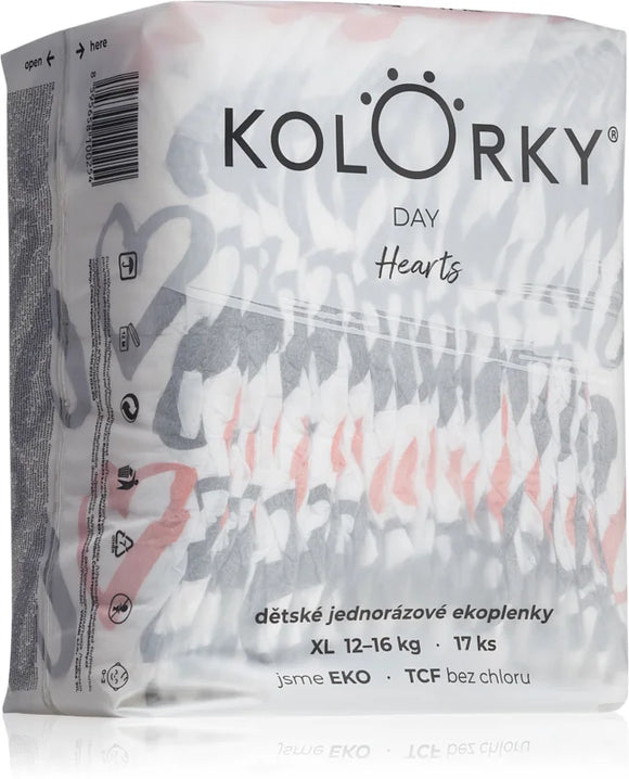 Kolorky Day Hearts disposable ECO diapers