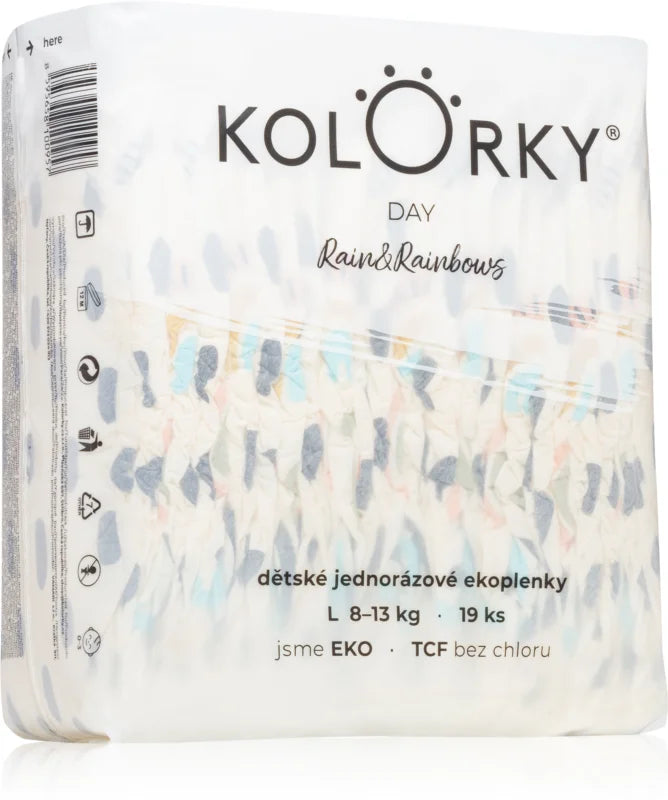 Kolorky Day Rain & Rainbow disposable ECO diapers