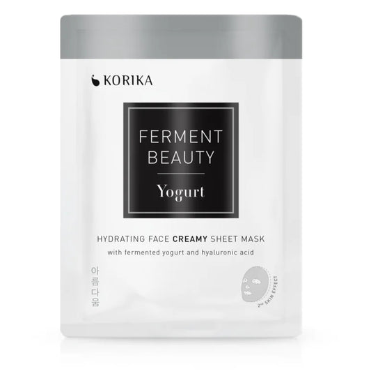 KORIKA FermentBeauty Hydrating Face Sheet Mask with Fermented Yogurt and Hyaluronic Acid