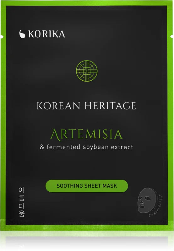 KORIKA Korean Heritage Artemisia & Fermented Soybean Extract Soothing Sheet Mask