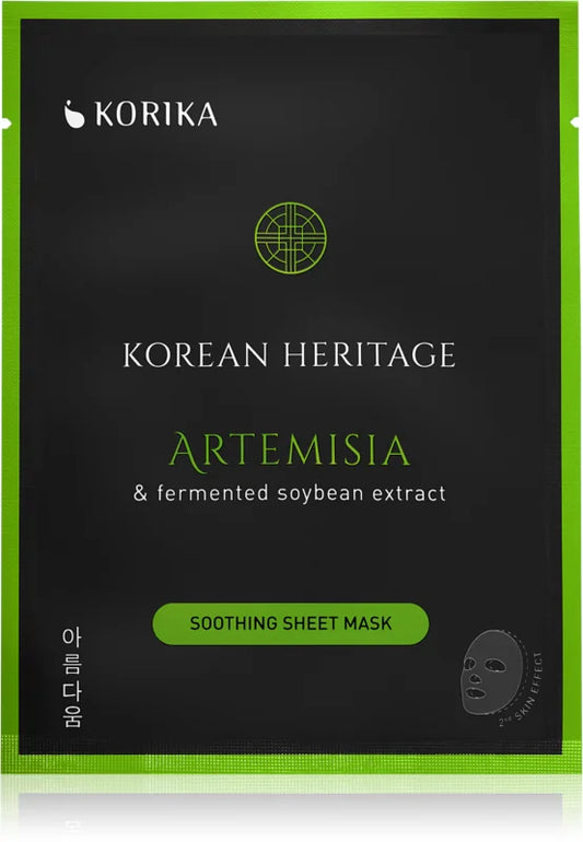 KORIKA Korean Heritage Artemisia & Fermented Soybean Extract Soothing Sheet Mask