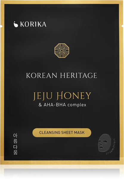 KORIKA Korean Heritage Jeju Honey & AHA-BHA Complex Cleansing Sheet Mask