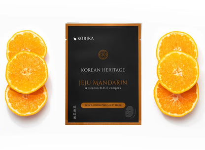 KORIKA Korean Heritage Jeju Mandaring & Vitamin B-C-E Complex Skin Illuminating Sheet Mask