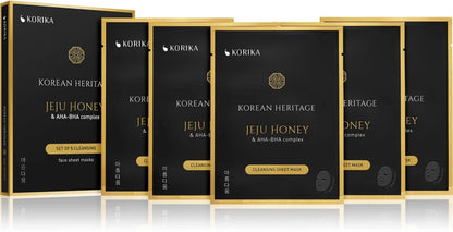 KORIKA Korean Heritage Set of 5 Cleansing Face Sheet Masks