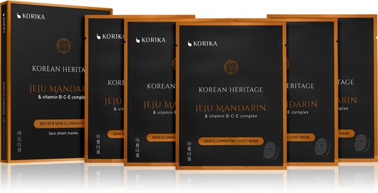 KORIKA Korean Heritage Set of 5 Skin Illuminating Face Sheet Masks