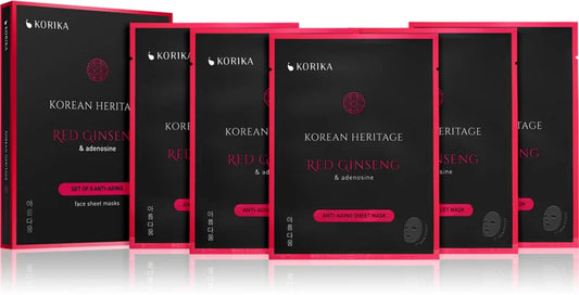KORIKA Korean Heritage Red Ginseng Face Mask Set 5 pcs