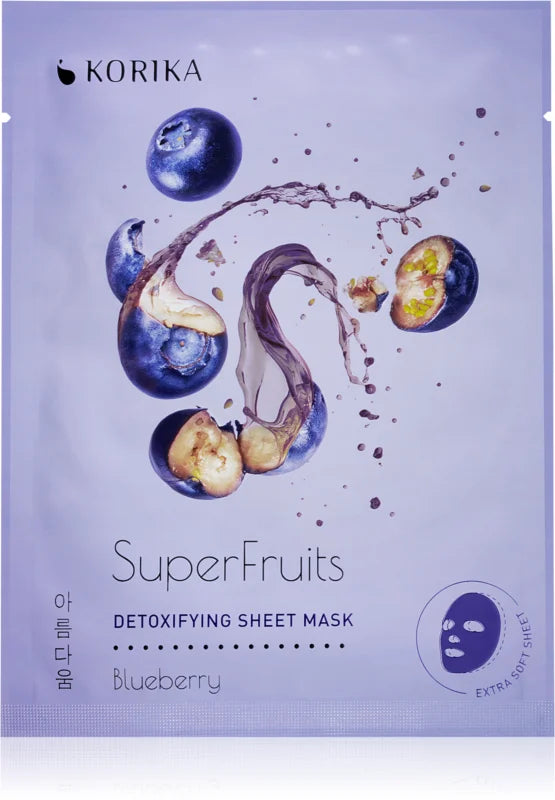 KORIKA SuperFruits Blueberry - Detoxifying Sheet Mask