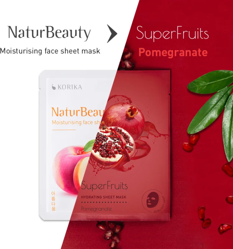 KORIKA SuperFruits Pomegranate - Hydrating Sheet Mask