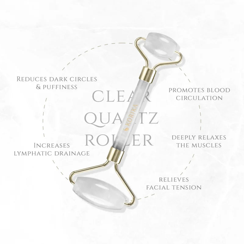 KORIKA Face Roller Clear Quartz Stone
