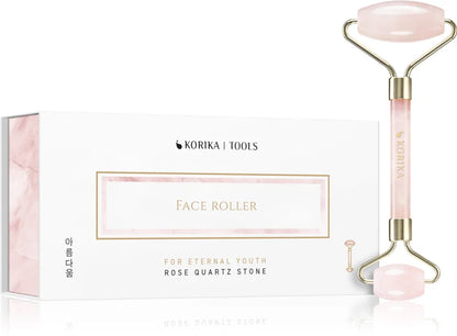 KORIKA Face Roller Rose Quartz Stone