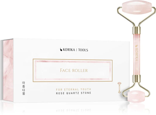 KORIKA Face Roller Rose Quartz Stone