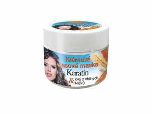 BIONE Creamy hair mask KERATIN + VITAMIN OIL OF CEREAL SPLES 260 ml