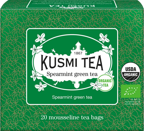 Kusmi Tea Spearmint Green Tea 20 mousseline tea bags