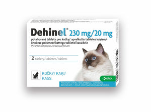 Dehinel 230 mg / 20 mg for cats 2 tablets de-worming - mydrxm.com