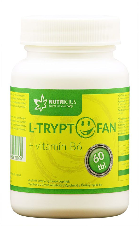 L-Tryptophan + vitamin B6 200mg / 2.5mg 60 tablets - mydrxm.com
