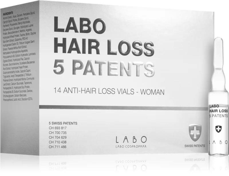 Labo Hair Loss 5 Patents intensive treatment against hair loss for women 14x3,5 ml