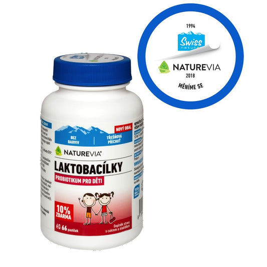 Swiss NatureVia Lactobacilli cherry 66 lozenges - mydrxm.com