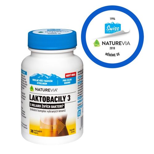 Swiss NatureVia LAKTOBACILS 3, 30 capsules