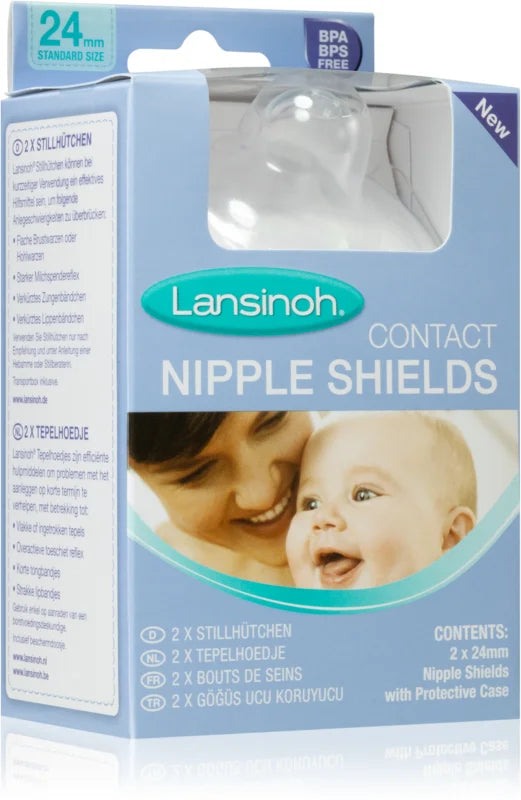 Lansinoh nipple shields - 20 or 24 mm, 2 shields, Special Price