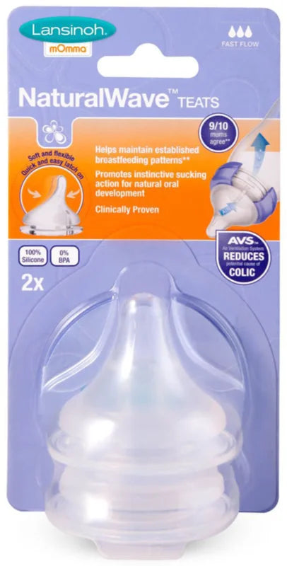 Lansinoh NaturalWave Bottle teat nipple 2 pcs