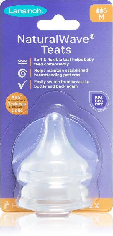 Lansinoh NaturalWave Bottle teat nipple 2 pcs