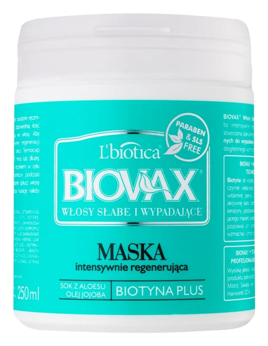 L'biotica Biovax Falling Hair Strengthening mask 250 ml