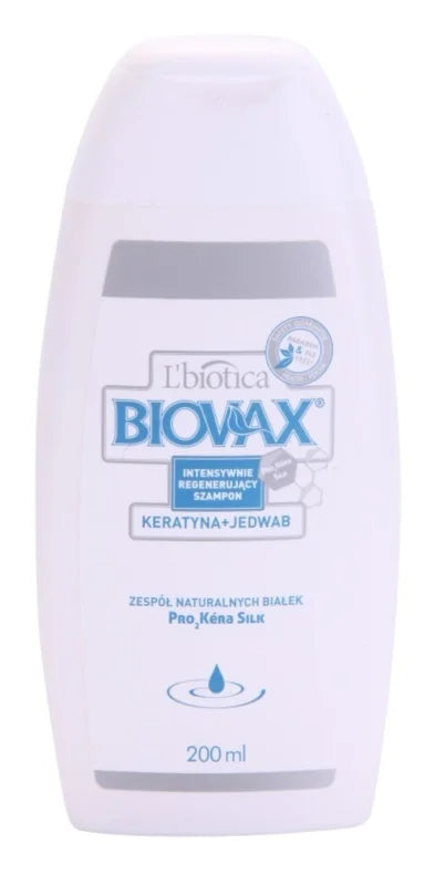 L'biotica Biovax Keratin & Silk Strengthening shampoo 200 ml