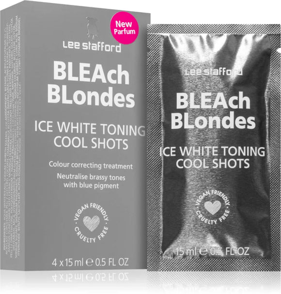 Lee Stafford Bleach Blondes Ice White Toning Cool Shots 4 x 15 ml