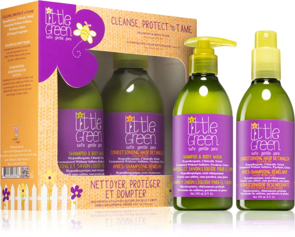 Little Green Kids Clean, Protect 'n Tame Gift Set
