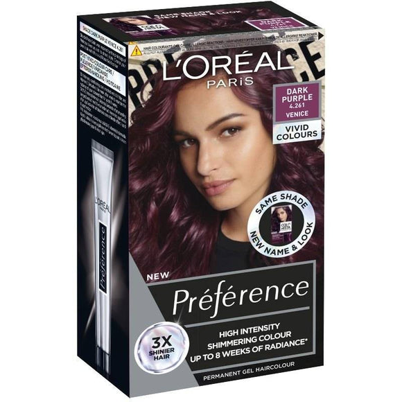 L'Oreal Paris Preference VIVID COLORS hair color 4.261 dark purple