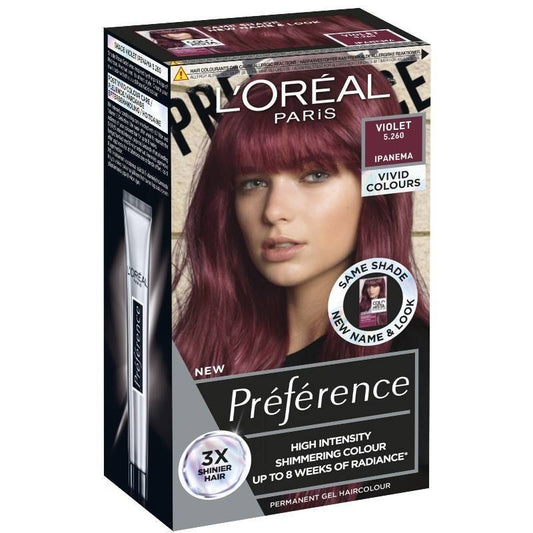 L'Oreal Paris Preference VIVID COLORS hair color 5.26 violet