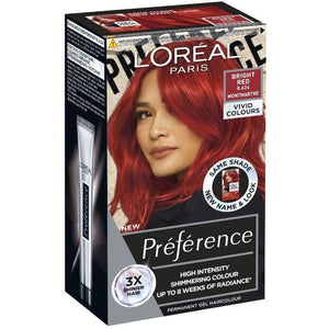 L'Oreal Paris Preference VIVID COLORS hair color 8.624 bright red