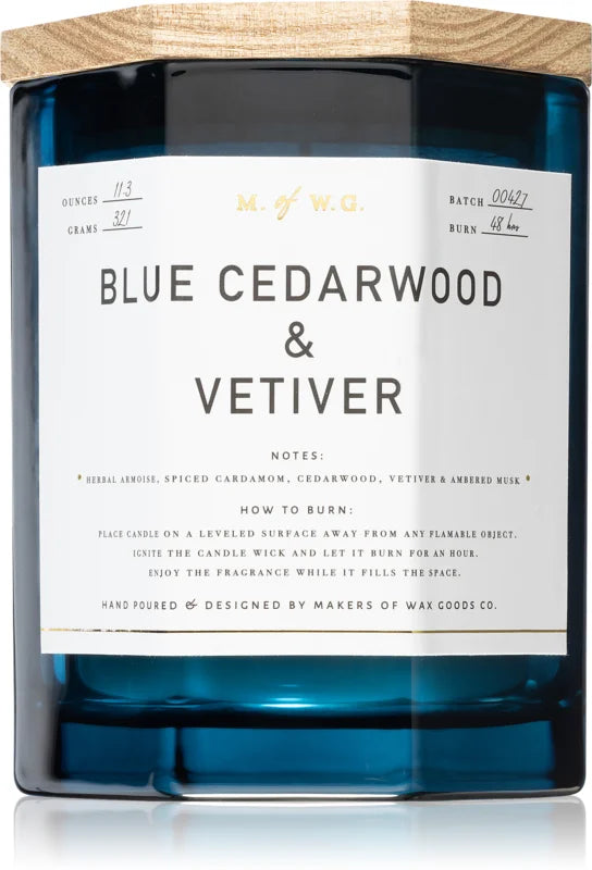 Makers of Wax Goods Blue Cedarwood & Vetiver scented candle 321 g