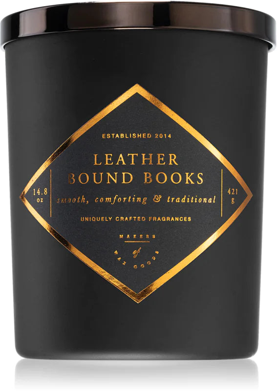 Makers of Wax Goods Leather Bound Books scented candle 421 g