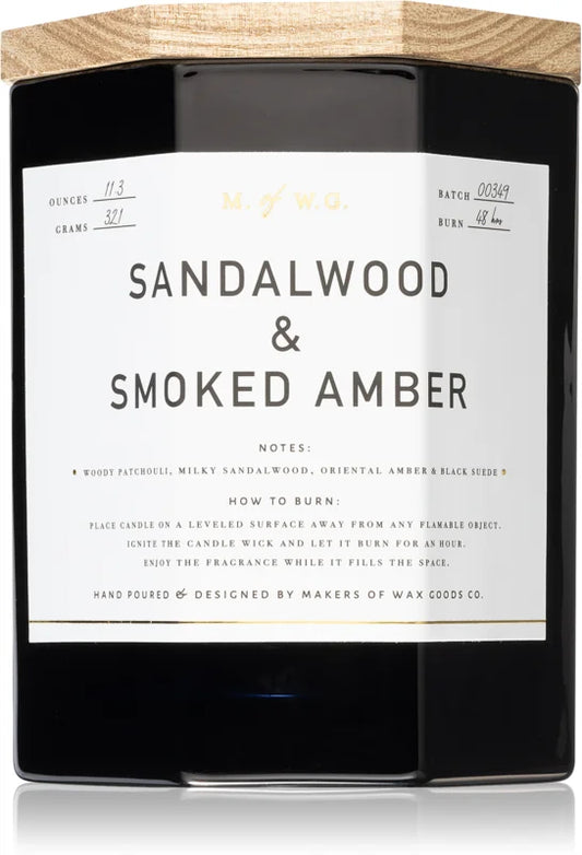 Makers of Wax Goods Sandalwood & Smoked Amber scented candle 321 g