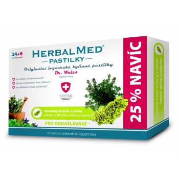 Dr. Weiss HerbalMed Icelandic lichen + thyme + honey + vitamin C 24 + 6 lozenges - mydrxm.com