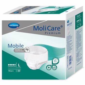 MoliCare Mobile 5 drops size L incontinence briefs 14 pcs
