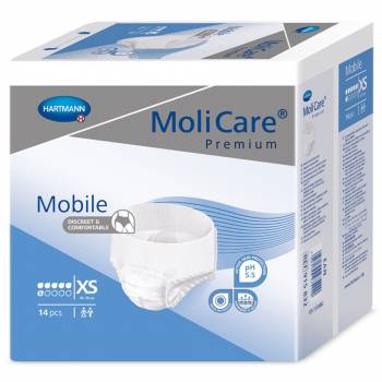 MoliCare Mobile 6 drops size XS incontinence briefs 14 pcs