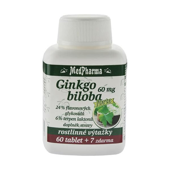Medpharma Ginkgo biloba forte 60 mg 67 tablets - mydrxm.com