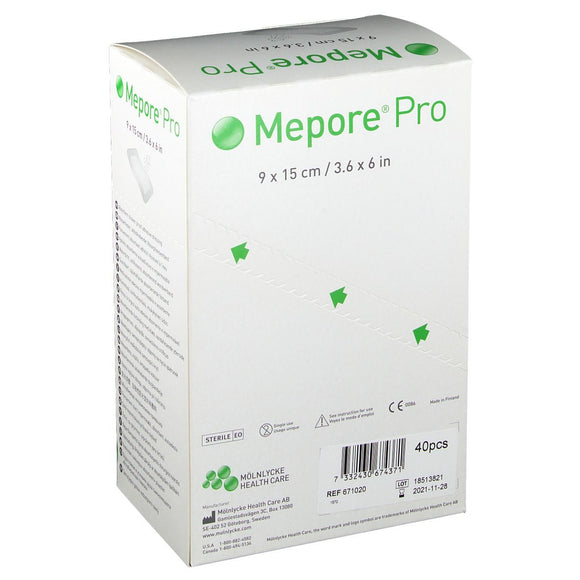 MEPORE PRO 9 x 15 cm, 40 pcs, SELF-ADHESIVE ABSORPTION COVER, STERILE