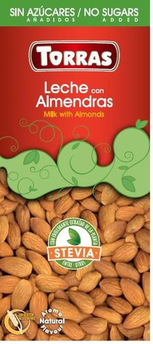 Torras Leche Milk chocolate with almonds and stevia 125 g