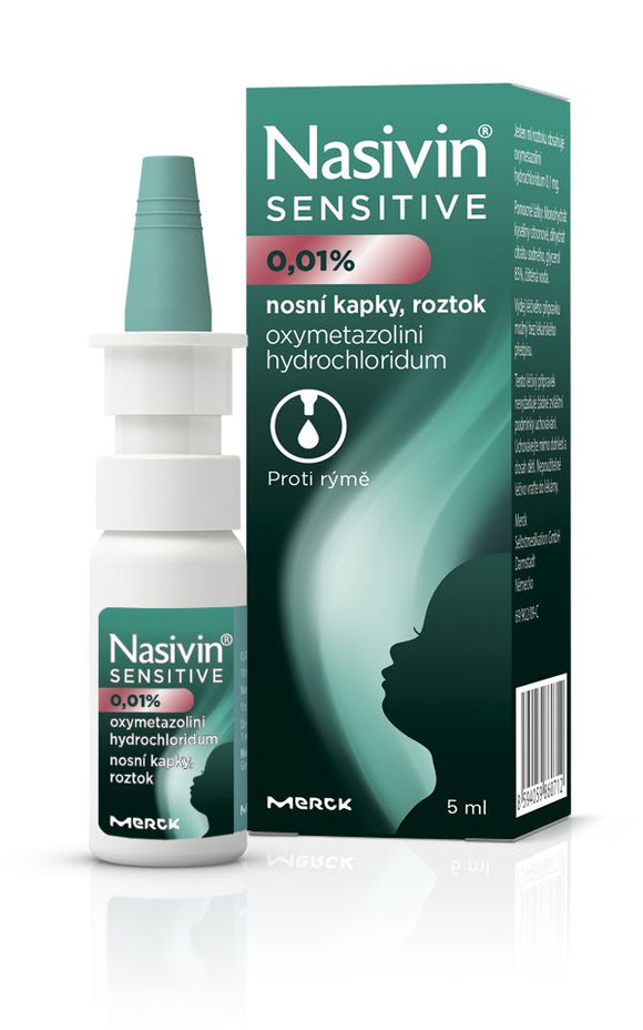 Nasivin Sensitive 0.01% Nasal Drops 5 ml for children under 1 year of age - mydrxm.com