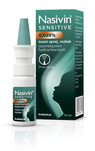 Nasivin Sensitive 0.025% nasal spray 10 ml for children from 1 to 6 years of age - mydrxm.com