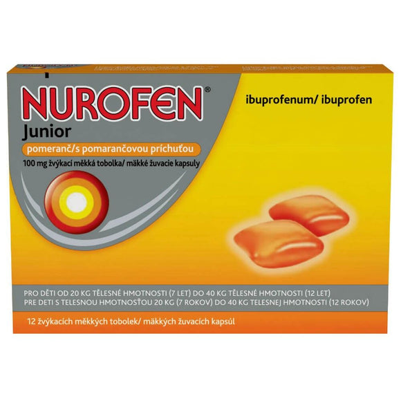 Nurofen Junior Orange 100 mg 12 chewable tablets - mydrxm.com
