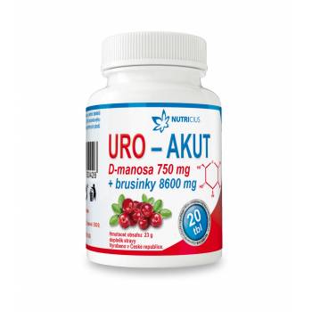 Nutricius URO-AKUT Manosa 750 mg + Cranberries 8600 mg 20 tablets