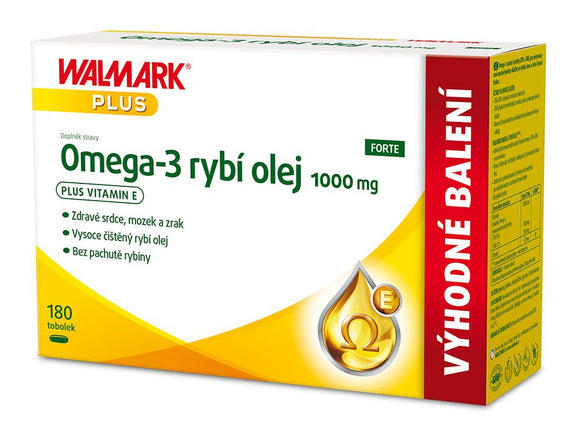 Walmark Omega-3 fish oil FORTE 1000 mg 180 capsules - mydrxm.com