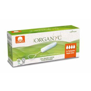 Organyc Menstrual cotton tampons SUPER PLUS 16 pcs