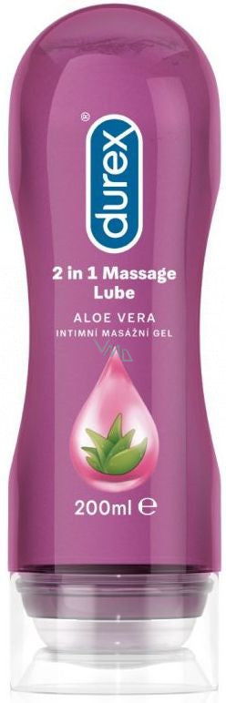 durex Gleitgel Durex 2in1 Massage- & Gleitgel mit Aloe Vera, 200 ml x 6