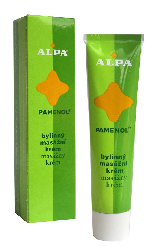 Alpa PAMENOL Menthol Massage Cream 40 g relieves rheumatic pain, colds, headaches, body fatigue or bruises - mydrxm.com