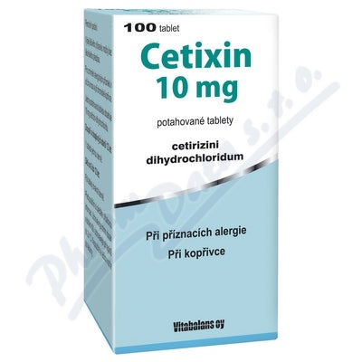 CETIXIN 10mg against allergy - 100 tablets